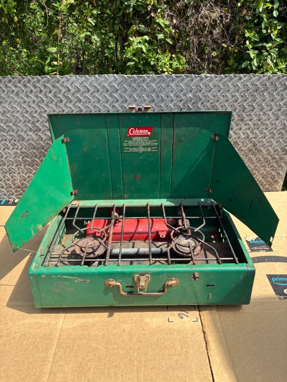 Vintage Coleman Stove Camping Hiking 2 Burner 413G Cooking Stove